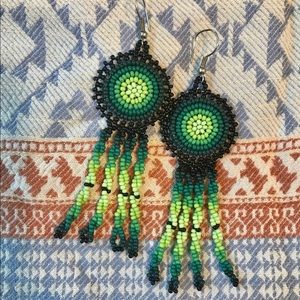 Free with $25 purchase Huichol beaded earrings